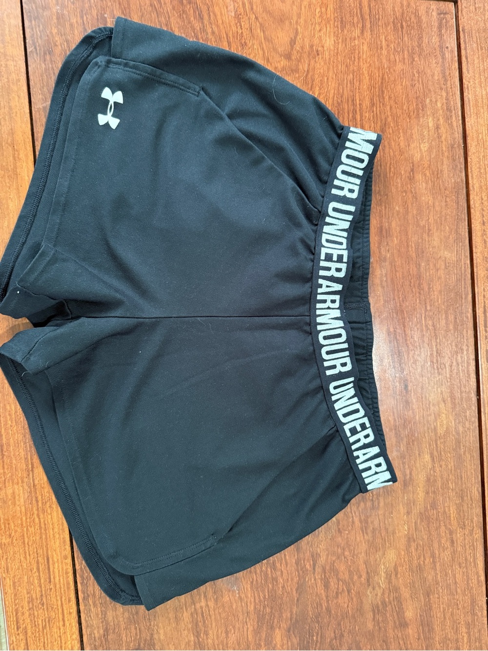 Under Armour Black Workout Shorts with Branded Waistband